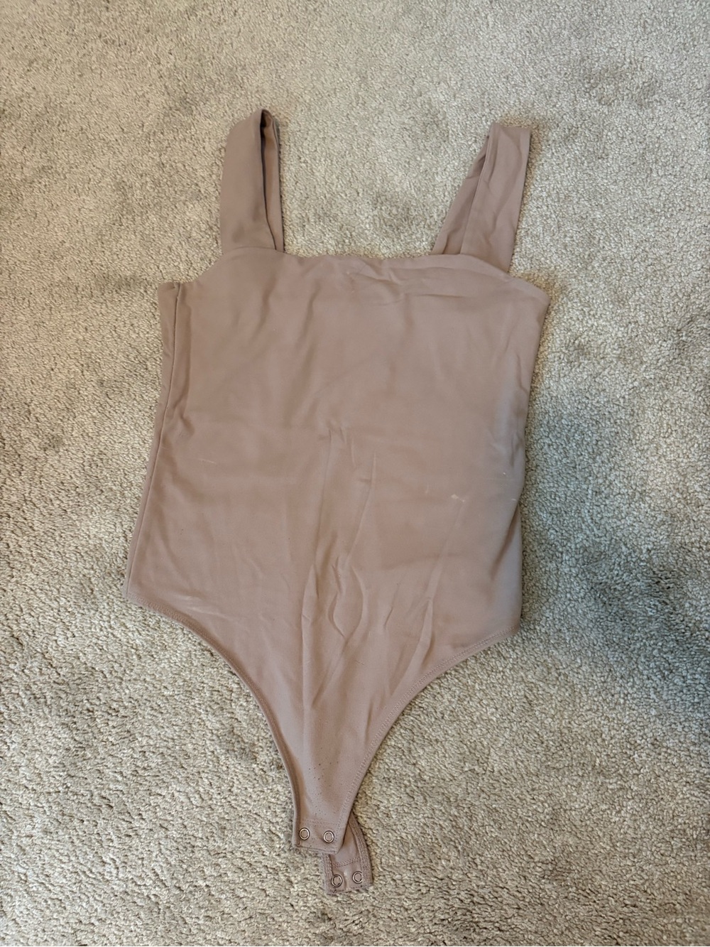 Abercrombie Taupe One-Piece Bodysuit with Wide Straps